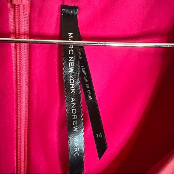 Marc New York Andrew Mark Cap Sleeve Mini Dress Size 14 Red Pink - Picture 4 of 8